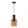 Стеклянный подвесной светильник Toledo 74405/01/62 цилиндр цвет янтарь Lucide
