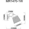 Стеклянное бра Luiza MR1470-1W белое