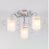 Стеклянная потолочная люстра Darcy 30160/3 хром белая цилиндр Eurosvet