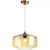 Стеклянный подвесной светильник Binga 4747/1 цилиндр цвет янтарь Odeon Light