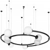 Стеклянный подвесной светильник Infinite 10155/800 Black форма шар белый Loft It