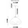 Стеклянный подвесной светильник Isola WE219.03.163 Wertmark