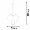 Стеклянная подвесная люстра  V49630-8/10 форма шар Vitaluce