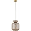 Стеклянный подвесной светильник Jugi 5042/1A цвет янтарь цилиндр Odeon Light