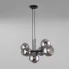 Стеклянный подвесной светильник Roger 70113/8 дымчатый Smart форма шар Eurosvet