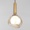 Стеклянный подвесной светильник Fantasy 50188/1 янтарный форма шар белый Eurosvet