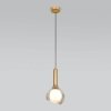Стеклянный подвесной светильник Fantasy 50188/1 янтарный форма шар белый Eurosvet