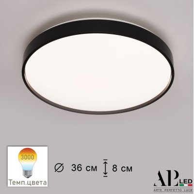 Потолочный светильник Toscana 3315.XM302-1-374/24W/3K Black APL LED