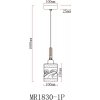 Стеклянный подвесной светильник Olivia MR1830-1P белый