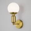 Стеклянное бра Bubble 50251/1 латунь форма шар белое Eurosvet