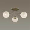 Стеклянная потолочная люстра Tula 5265/3C форма шар белая Lumion