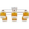 Стеклянная потолочная люстра AMALFI 322008/6 WH+FG белая