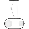 Стеклянный подвесной светильник Panari LDP 1210-2-PR BK белый форма шар Lumina Deco