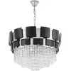 Стеклянная подвесная люстра Molina LDP 7045-600 BK+CHR прозрачная Lumina Deco