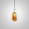 Стеклянный подвесной светильник  Gem01 цвет янтарь ImperiumLoft