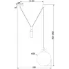 Стеклянный подвесной светильник Impulse FR5221PL-01BS форма шар белый Freya