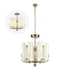 Стеклянная подвесная люстра Lion 5467/35L белая Odeon Light