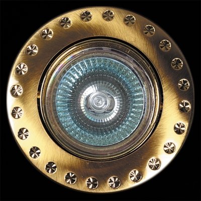 Точечный светильник  03053-9.0-001AK MR16 SG+GD для натяжного потолка
