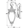 Стеклянный настенный фонарь уличный VERONA 86202 Bl прозрачный Oasis Light