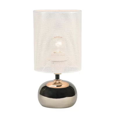 Интерьерная настольная лампа UML-B307 E14 SILVER/WHITE Uniel Интерьерная настольная лампа UML-B307 E14 SILVER/WHITE Uniel