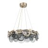 Стеклянная подвесная люстра Melodia VL3294P08 серая Vele Luce