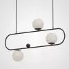 Стеклянный подвесной светильник  HOOP  L белый форма шар ImperiumLoft