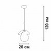 Стеклянный подвесной светильник  V3038-8/1S белый форма шар Vitaluce