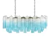 Стеклянная подвесная люстра Murano 10580/1000R Clear blue прозрачная Loft It