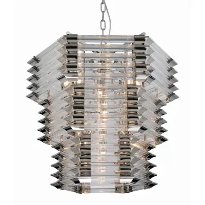 Стеклянная подвесная люстра Wren KG0970P-12 nickel DeLight Collection