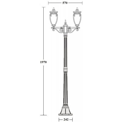 Наземный фонарь VERONA 86208A/02 Gb Oasis Light