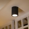 Стеклянный потолочный светильник уличный Dwell NC-033072-DG цилиндр серый