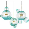 Стеклянный подвесной светильник Bolle 2027-S3 Blue форма шар прозрачный Loft It