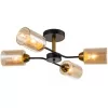 Стеклянная потолочная люстра Vertigo 1131/4P Black/Gold цилиндр цвет янтарь Escada