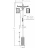 Стеклянный наземный фонарь LONDON L 64810L/K Bl Oasis Light