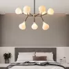 Стеклянная потолочная люстра ANKER anker01 белая ImperiumLoft