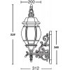 Стеклянный настенный фонарь уличный AMERICA L 83401L/06 W прозрачный Oasis Light