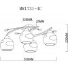 Стеклянная потолочная люстра Stella MR1731-4C серая