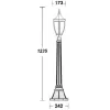 Стеклянный наземный фонарь COVENTRY 91507 Bl прозрачный Oasis Light