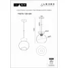 Стеклянный подвесной светильник Mono P6079-1 BK+WH форма шар белый iLamp