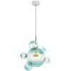 Стеклянный подвесной светильник Bolle 2027-P6 Blue форма шар прозрачный Loft It