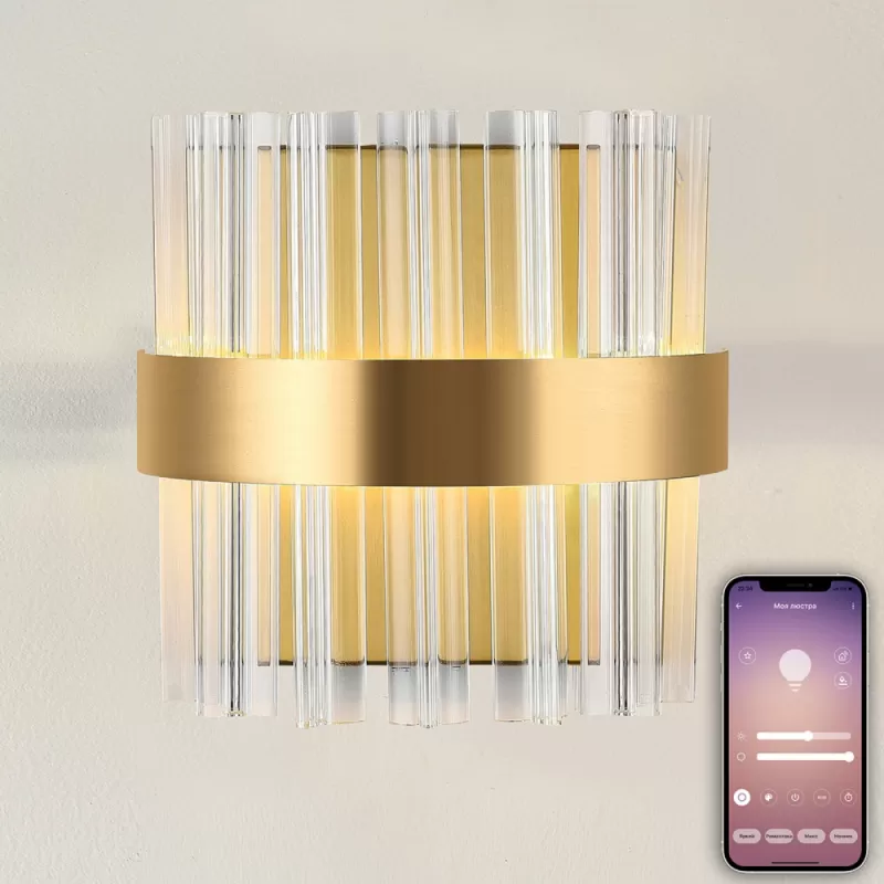 Хрустальный настенный светильник Royalton LED LAMPS 81125/1W прозрачный Natali Kovaltseva Хрустальный настенный светильник Royalton LED LAMPS 81125/1W прозрачный Natali Kovaltseva