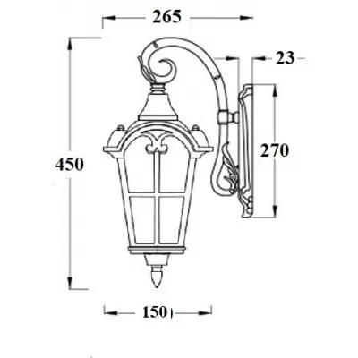 Настенный фонарь уличный PORTO 86102 Gb Oasis Light