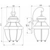 Стеклянный настенный светильник уличный Newbury QZ-NEWBURY2-S-PB прозрачный Quoizel