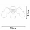 Стеклянная потолочная люстра  V4285-1/5PL форма шар серая Vitaluce