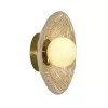 Стеклянный настенный светильник Trenza 4836-1W форма шар белый Favourite
