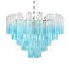 Стеклянная подвесная люстра Murano 10580/800 Clear blue прозрачная Loft It