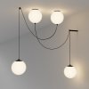 Стеклянный подвесной светильник Twins MOD427PL-L20B3K1 форма шар белый Maytoni