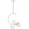 Стеклянный подвесной светильник Bonio LDP 7031-3 F.GD форма шар белый Lumina Deco