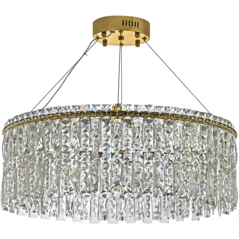 Хрустальная подвесная люстра Ovindoli Gold Ovindoli L 1.5.60.102 G прозрачная Arti Lampadari Хрустальная подвесная люстра Ovindoli Gold Ovindoli L 1.5.60.102 G прозрачная Arti Lampadari