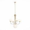 Стеклянная подвесная люстра Avellino SL1504.203.05 форма шар белая ST Luce